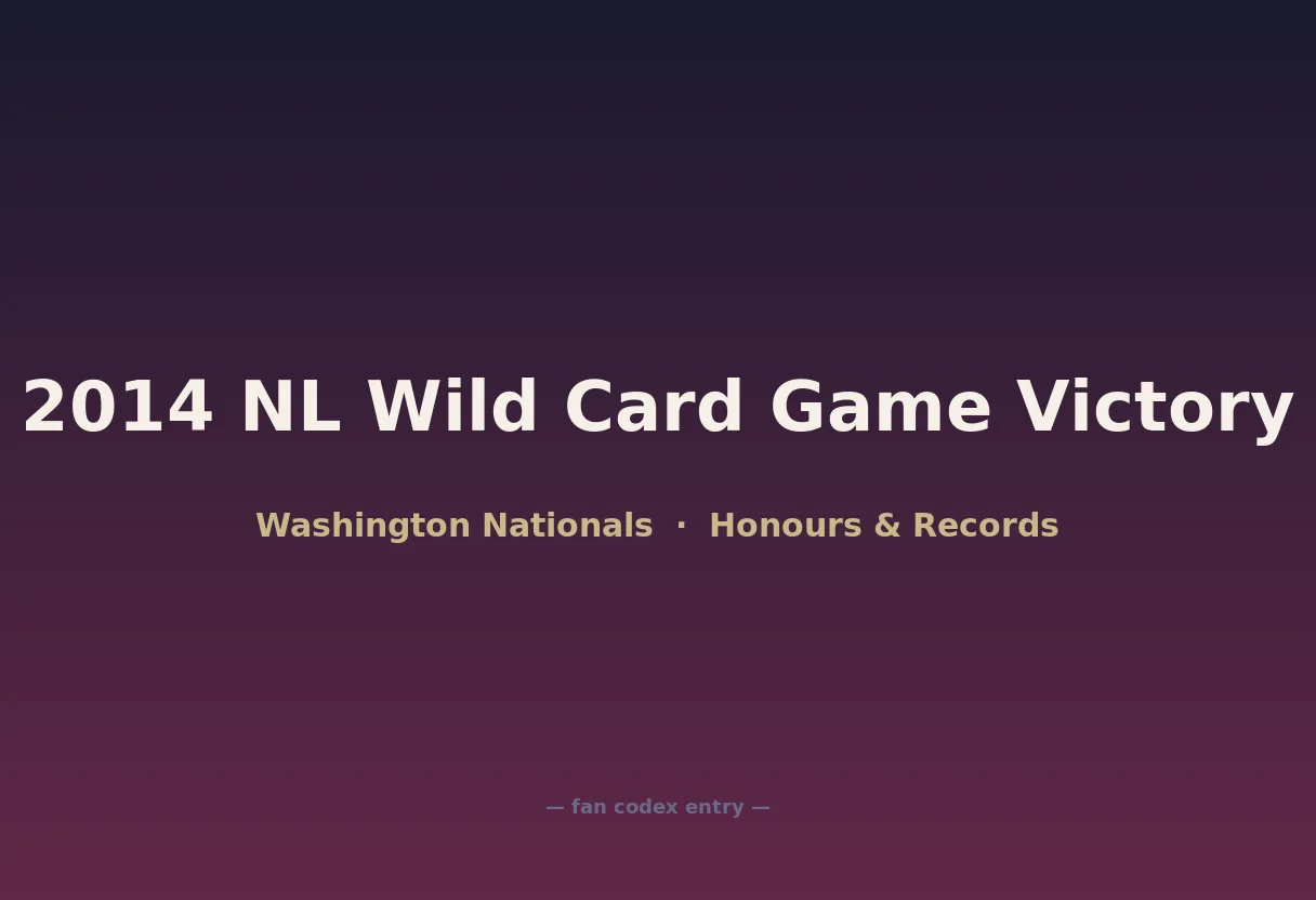 2014 NL Wild Card Game Victory