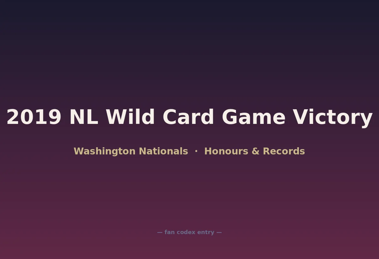 2019 NL Wild Card Game Victory